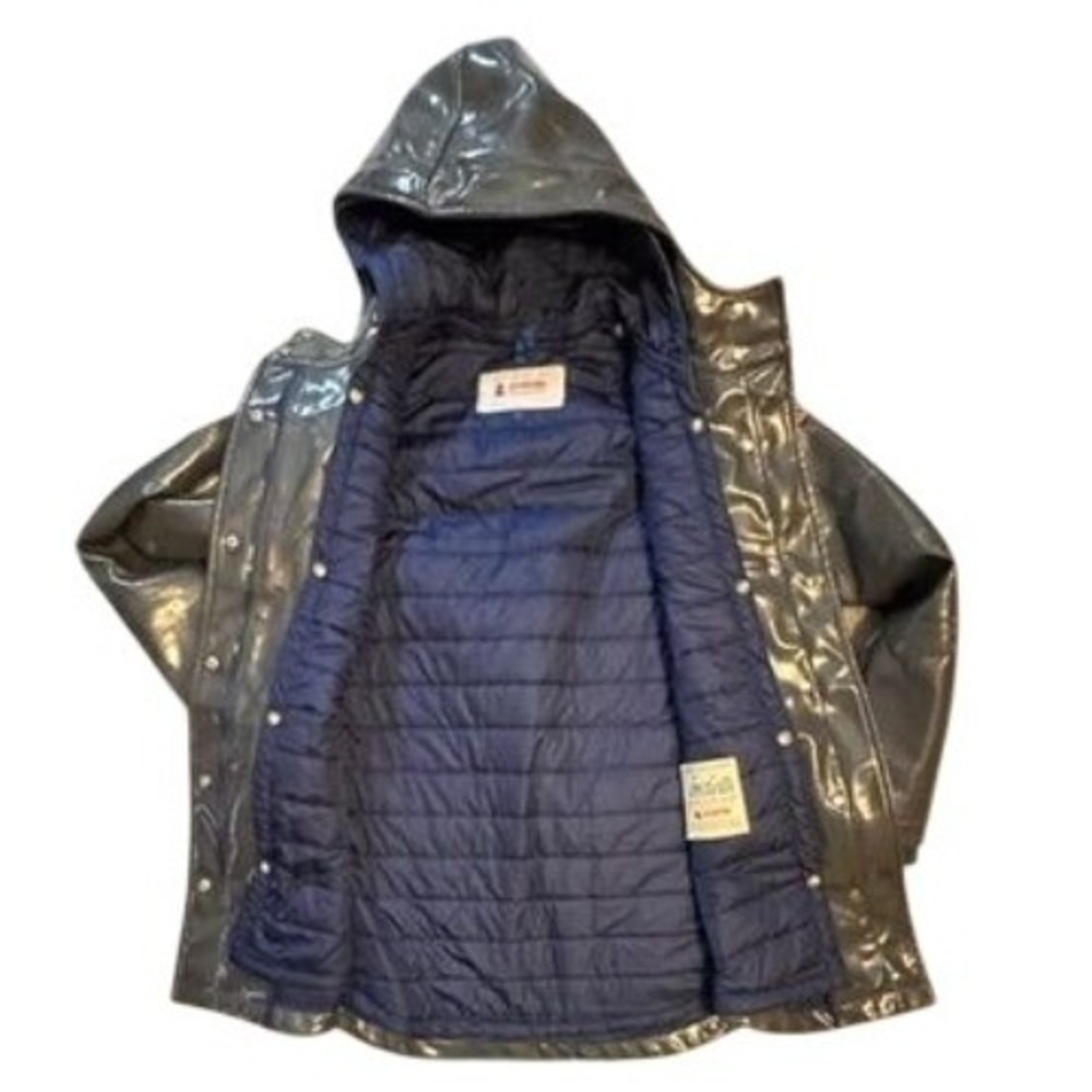 Invicta Italy Waterproof Hooded Jacket Women‎ Med Gray Blue Quilted Lining *FLAW - Picture 9 of 16